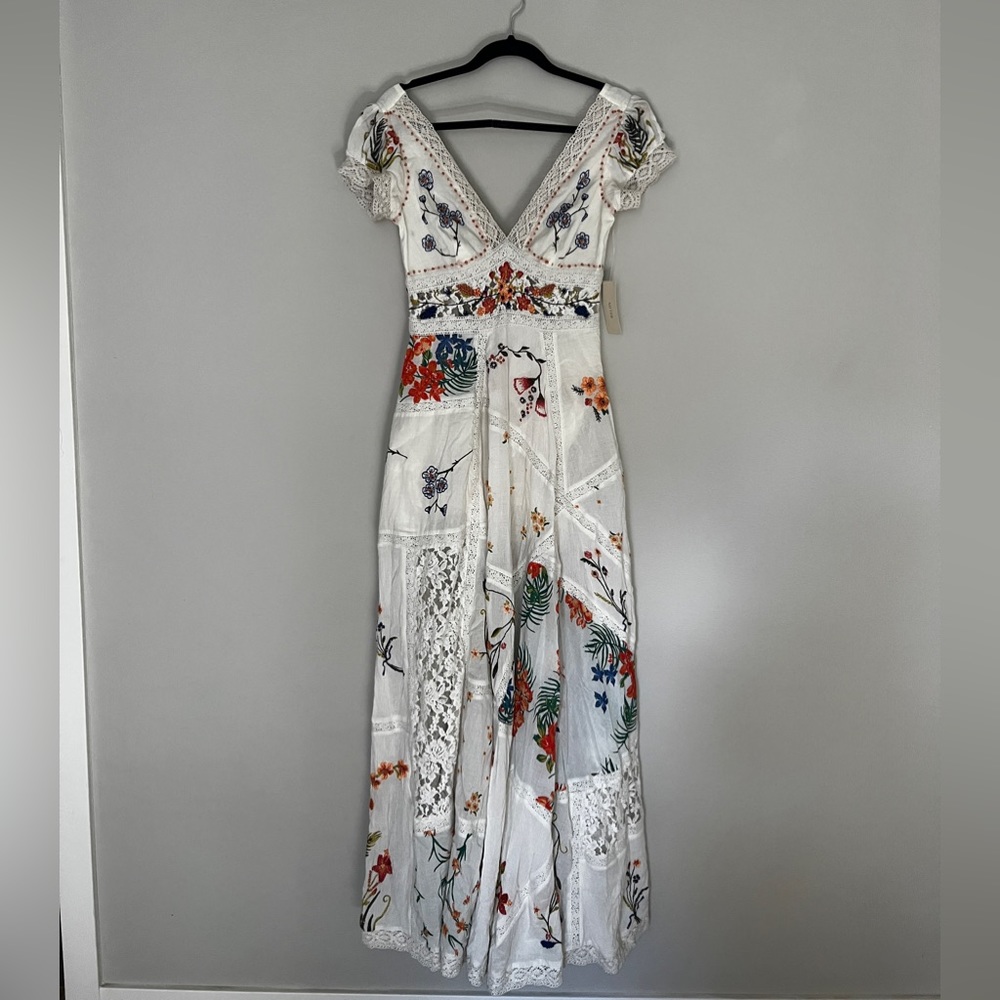 NWT free people X BHLDN embroidered wedding dress